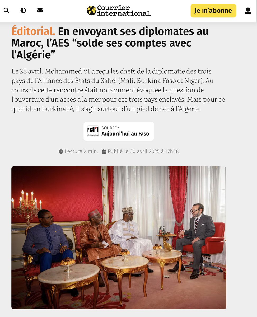 Crans Montana Forum - since 1986 (@cransmontanaf) on Twitter photo C’est le Président du <a href="/CransMontanaF/">Crans Montana Forum - since 1986</a> Amb. Jean-Paul Carteron qui a pris personnellement l’initiative d’inviter au #Maroc 🇲🇦 les trois ministres du #Sahel.
🇲🇱 🇳🇪 🇧🇫
Le Forum est fier d’avoir ainsi contribué à consolider un rapprochement porteur de #paix, de #développement et de C’est le Président du <a href="/CransMontanaF/">Crans Montana Forum - since 1986</a> Amb. Jean-Paul Carteron qui a pris personnellement l’initiative d’inviter au #Maroc 🇲🇦 les trois ministres du #Sahel.
🇲🇱 🇳🇪 🇧🇫
Le Forum est fier d’avoir ainsi contribué à consolider un rapprochement porteur de #paix, de #développement et de