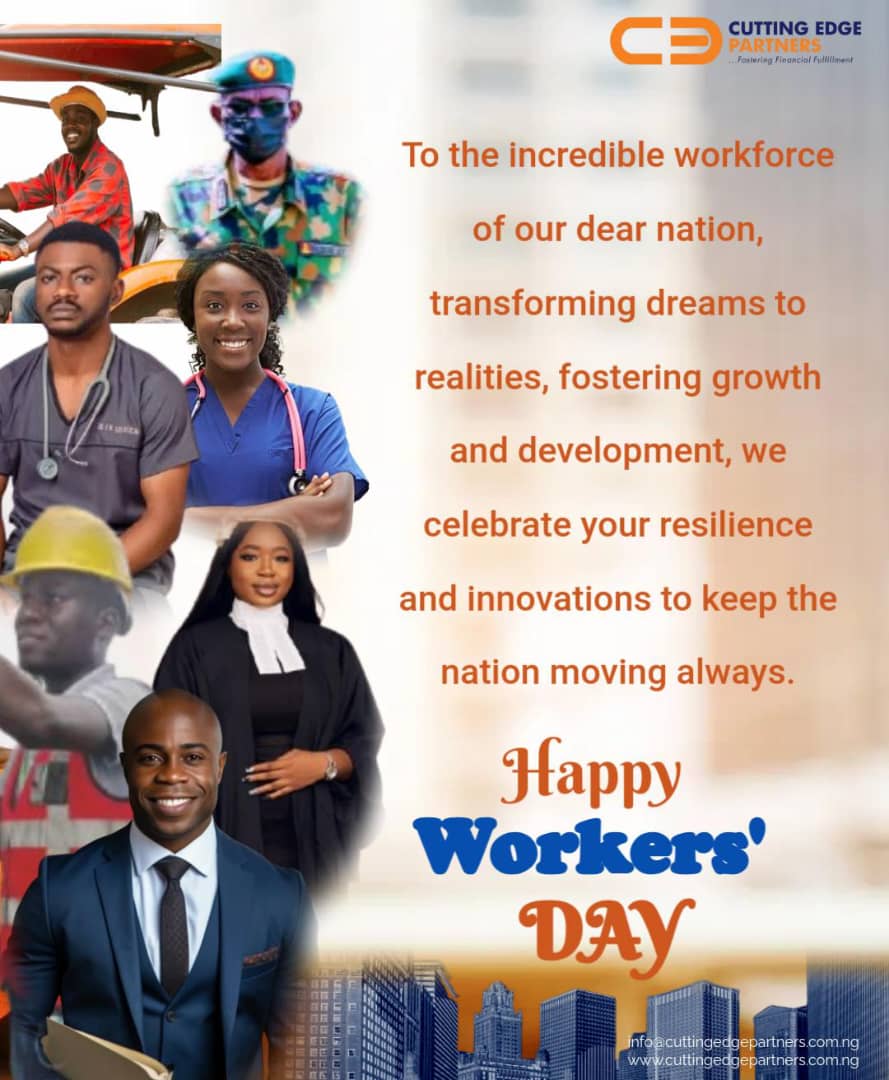 cuttingedgeng's tweet photo. From all of us at Cutting Edge Partners, we wish you a happy Workers' Day celebration and a fruitful May.

#workersday #may #may1 #newmonth #wealthadvisors https://t.co/Xpeo2yvMmu