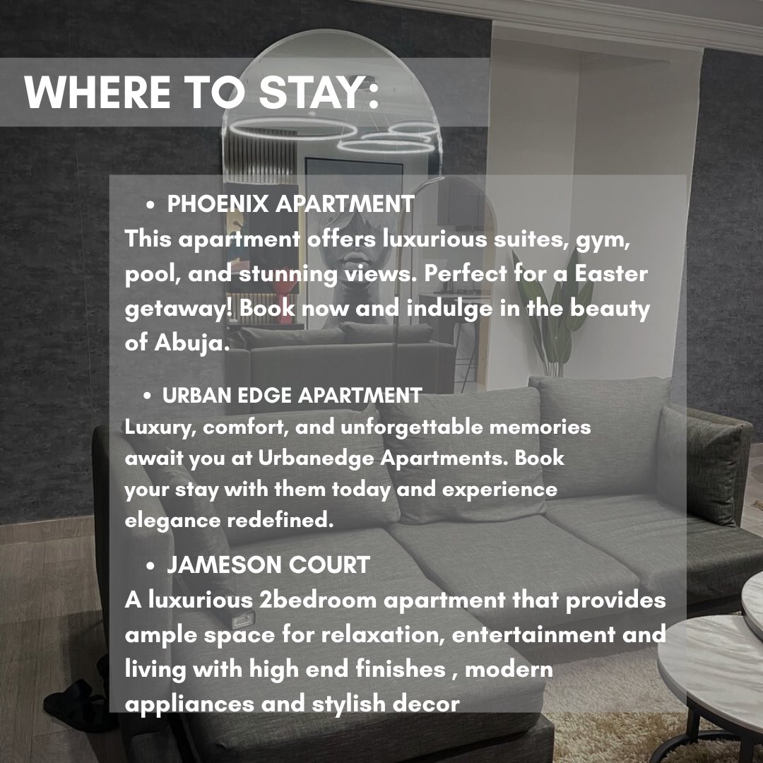 enzo_shortlets's tweet image. Here is a recap of our April Vacation guide
Watch out for May vacation guide 
#HappyNewMonth