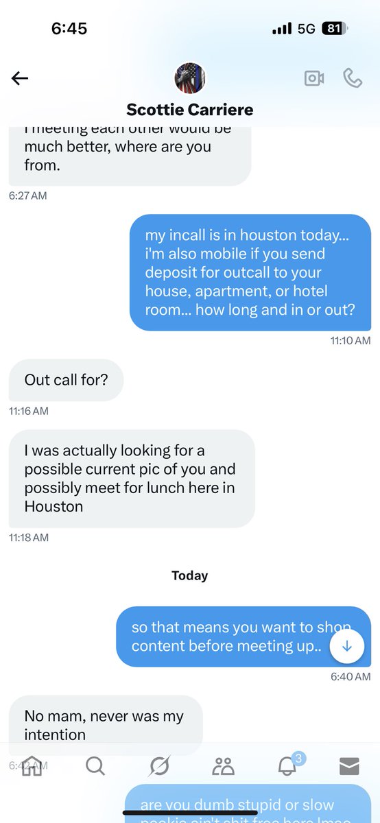 RemedyBankz's tweet photo. why do yall do this? there's soo many apps bumble tinder fb dating etc if you're not into trickin go on those apps. instead yall purposely search for girls on escort sites then proceed to save our number or social media info just to type silliness as if u rly dk wtf goin on here https://t.co/qT5MXZ0BXe