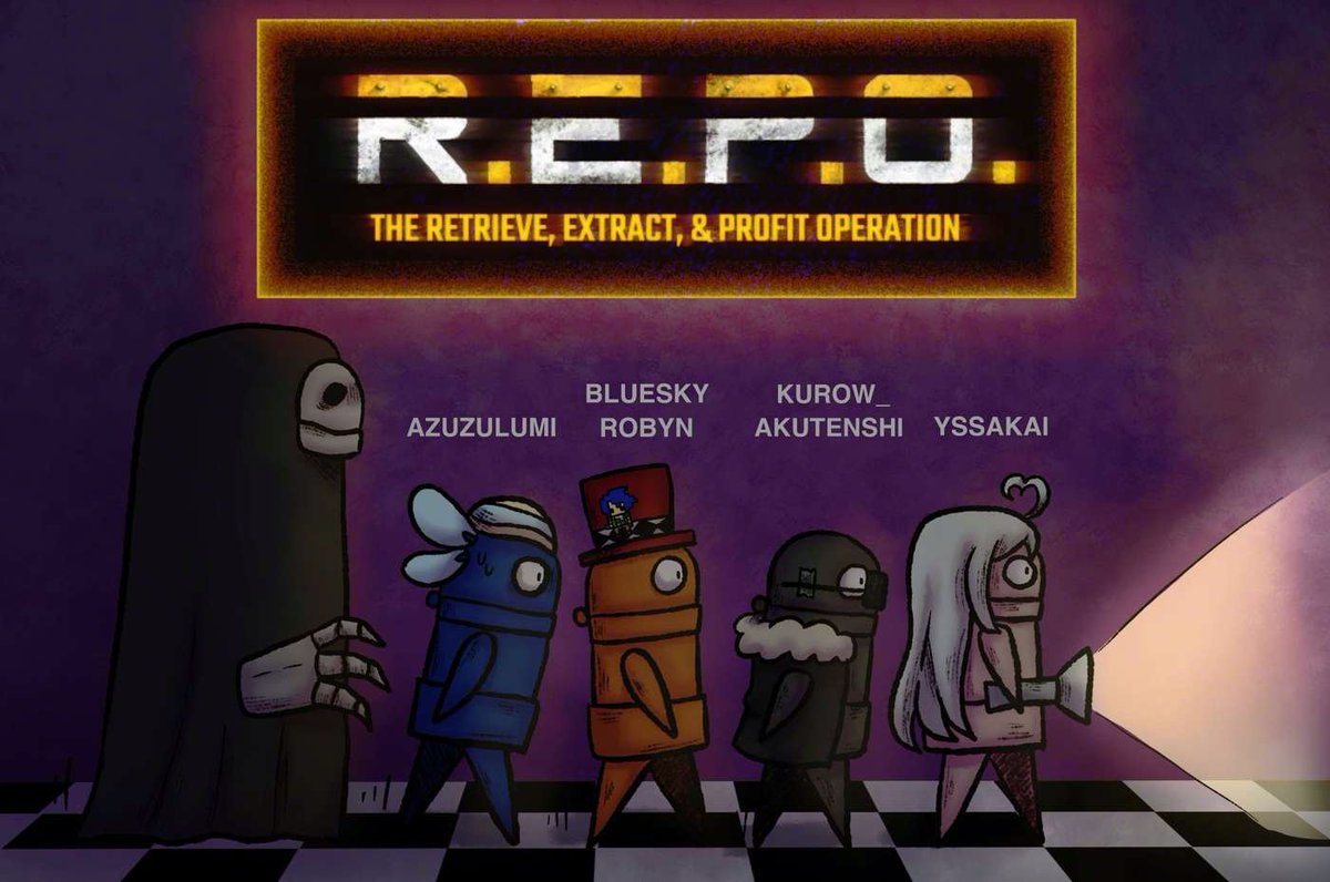 At 9 PM PHT/GMT+ 8, Me, Azuzulumi, and <a href="/blueskyrobyn/">blueskyrobyn</a> are gonna have a special REPO collab with <a href="/yssakaiii/">yssa 💜</a> to send her off before she graduates!

Art by Azuzulumi!