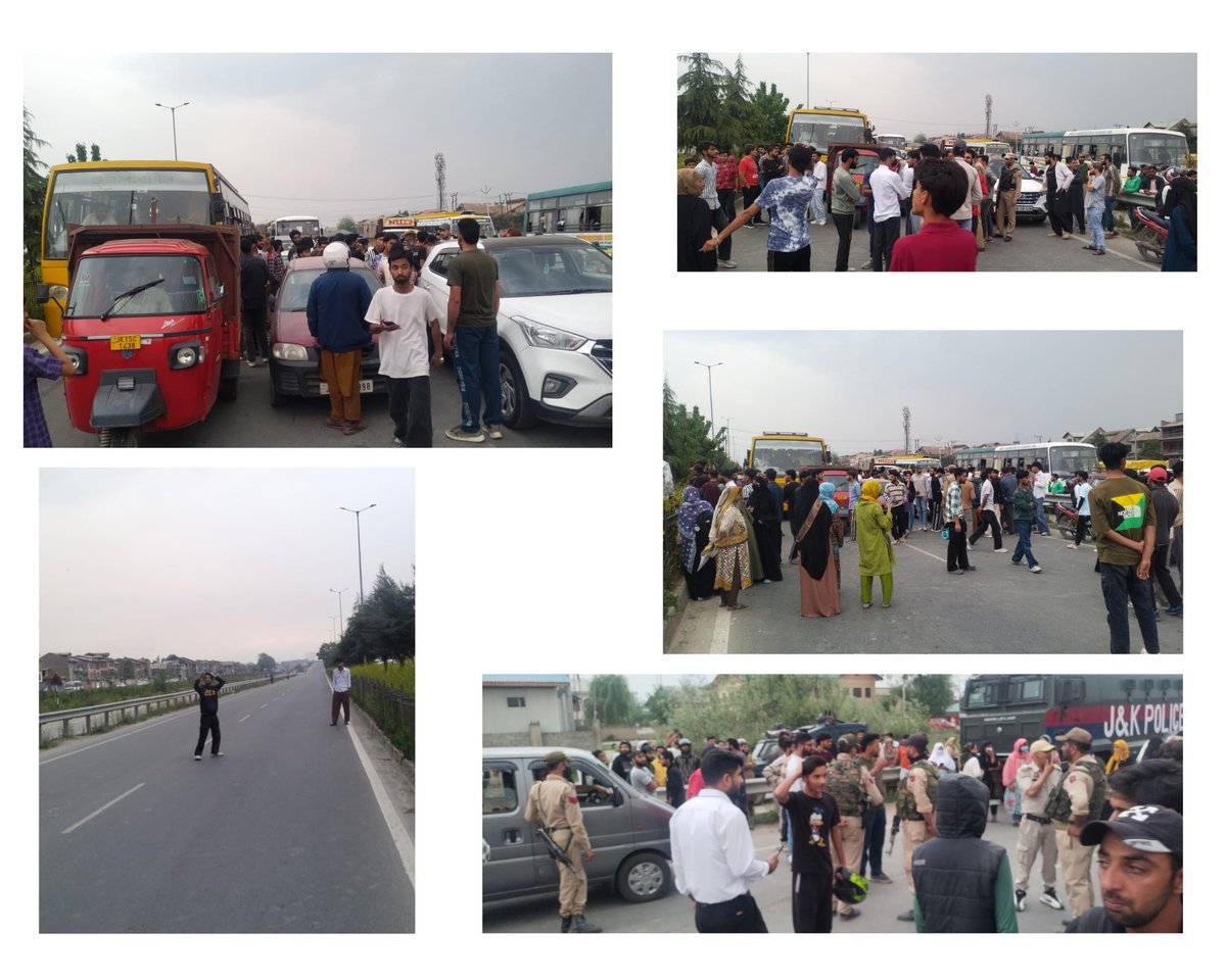 GulistanNewsTV's tweet image. Protest Erupts in Srinagar
Class 10th &amp;amp; 12th students block both sides of the Bypass Road near BOSE Bemina, demanding action.
#StudentProtest #Srinagar  #JKBOSE #EducationMatters #JammuAndKashmir #BreakingNews #BypassBlocked