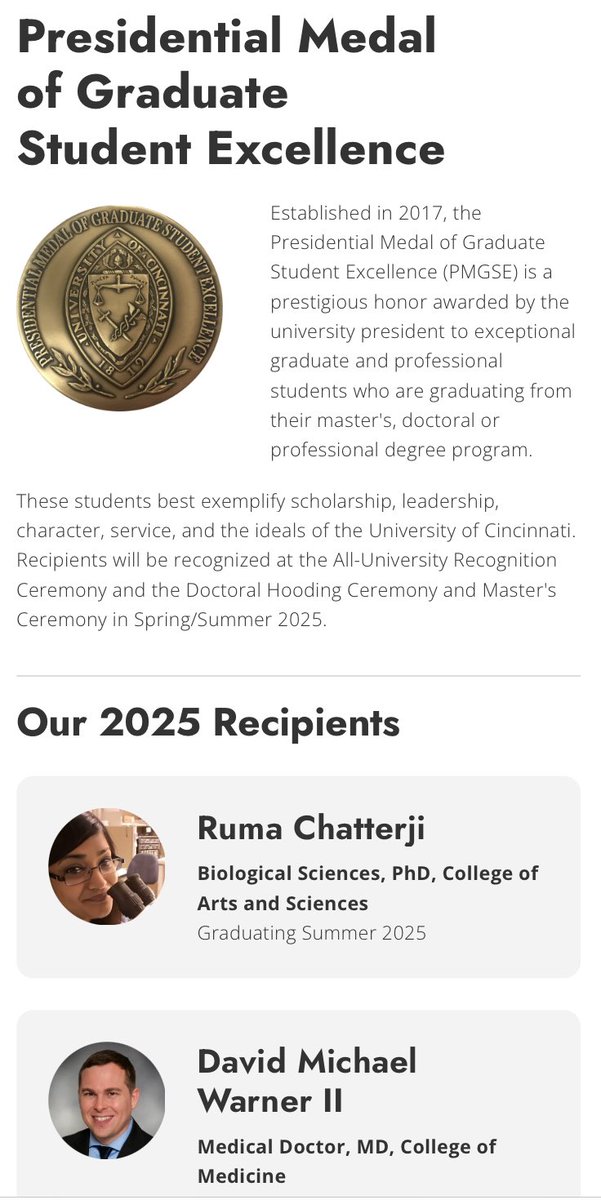 David Warner, MS (he/him) 🏳️🌈 (@david_warner_2) on Twitter photo Incredibly honored to have received the Presidential Medal of Graduate Student Excellence to top off my last week of medical school! Thank you to <a href="/gudnephron/">Prakash (Pra…Cash) Gudsoorkar (Good..Soor..Kar)</a> for your mentorship and support that made this possible! <a href="/UCincyMedicine/">UC College of Medicine</a> <a href="/CincyIntMed/">Cincinnati IM Residency</a> Incredibly honored to have received the Presidential Medal of Graduate Student Excellence to top off my last week of medical school! Thank you to <a href="/gudnephron/">Prakash (Pra…Cash) Gudsoorkar (Good..Soor..Kar)</a> for your mentorship and support that made this possible! <a href="/UCincyMedicine/">UC College of Medicine</a> <a href="/CincyIntMed/">Cincinnati IM Residency</a>