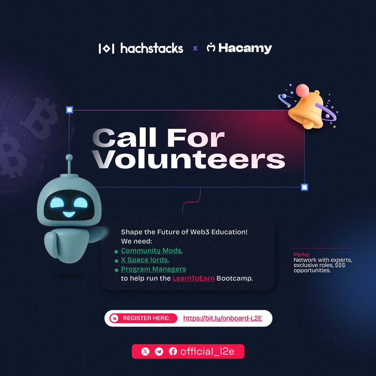 We need you to join us - X lords, Community Mods and Program Managers. 

🔗 bit.ly/onboard-L2E