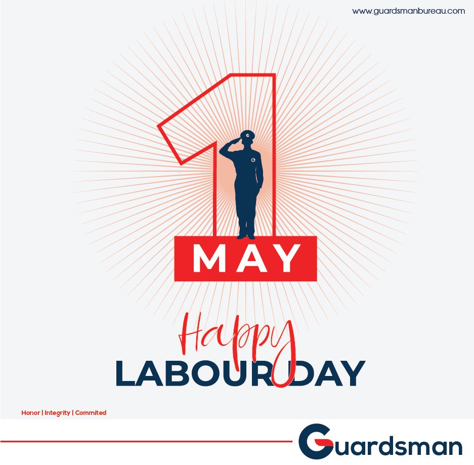 guardsbureau's tweet photo. Today, we salute the dedication of workers everywhere—especially the security professionals who stand guard while others celebrate. Your vigilance keeps us safe. Thank you! 👏 #SecurityHeroes #WorkersDay2025 https://t.co/FKwo0A7PXC
