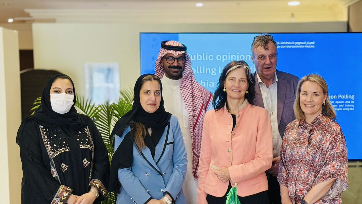 An interesting visit with my dear Danish colleague <a href="/DKAmbKSA/">Liselotte Plesner</a> to the Saudi Center for Opinion Polling (SCOP) <a href="/SCOP_SA/">المركز السعودي لاستطلاعات الرأي</a>, a pioneer, where we learned in depth how and why public opinion polls are conducted in a wide range of issues in #SaudiArabia #vision2030. <a href="/FinlandinKSA/">Finland in KSA 🇫🇮🇸🇦</a>