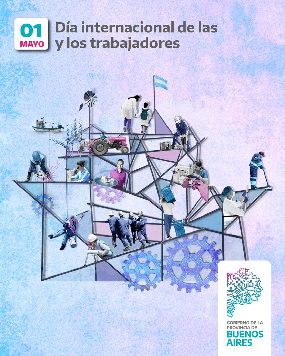 En el día de las y los trabajadores, quiero agradecerles por su esfuerzo diario para sacar adelante a la provincia de Buenos Aires y decirles que vamos a seguir haciendo todo lo necesario para actuar como un escudo y una red contra el programa económico del Gobierno nacional, que