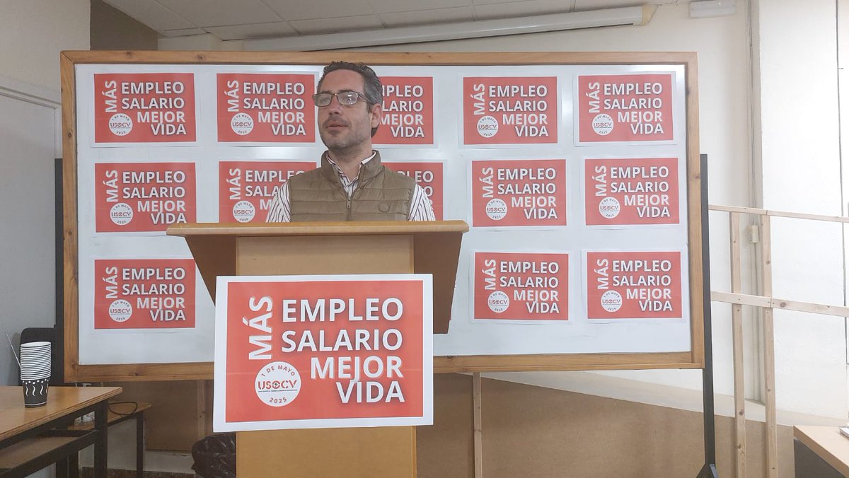 SindicatoUSOCV's tweet photo. 📢 Hoy, desde #USOCV, 1 de Mayo, decimos:
💼 Más empleo.
💰 Más salario.
💪 Una vida mejor.
🚩 Porque el trabajo digno es un derecho, no un privilegio.
✊ #1deMayoUSO #1Mayo #MásEmpleo #MásSalario #MejorVida https://t.co/qmKD37SEkf