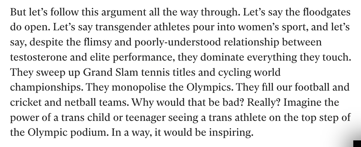 Kathleen Stock (@docstockk) on Twitter photo As dominos fall for fairness in women's sport, and sane people wonder how in hell we got here, special mention must be made for then- <a href="/Independent/">The Independent</a> chief sportswriter Jonathan Liew, now of <a href="/guardian/">The Guardian</a>, showing just how much he cared about XX players in 2019 independent.co.uk/sport/general/… As dominos fall for fairness in women's sport, and sane people wonder how in hell we got here, special mention must be made for then- <a href="/Independent/">The Independent</a> chief sportswriter Jonathan Liew, now of <a href="/guardian/">The Guardian</a>, showing just how much he cared about XX players in 2019 independent.co.uk/sport/general/…