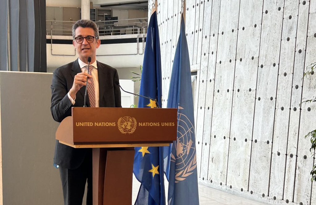 EU at the UN - Geneva #MultilateralismMatters (@eu_ungeneva) on Twitter photo 📢 Announcement: As of today Ambassador Michele Cervone d’Urso <a href="/MCervoneEU/">Michele Cervone d’Urso</a> serves as Chargé d’affaires of the EU Delegation to the UN in Geneva. He looks forward to continuing our excellent cooperation with all partners in International Geneva. 🤝🇪🇺🇺🇳🌎#MultilateralismMatters 📢 Announcement: As of today Ambassador Michele Cervone d’Urso <a href="/MCervoneEU/">Michele Cervone d’Urso</a> serves as Chargé d’affaires of the EU Delegation to the UN in Geneva. He looks forward to continuing our excellent cooperation with all partners in International Geneva. 🤝🇪🇺🇺🇳🌎#MultilateralismMatters