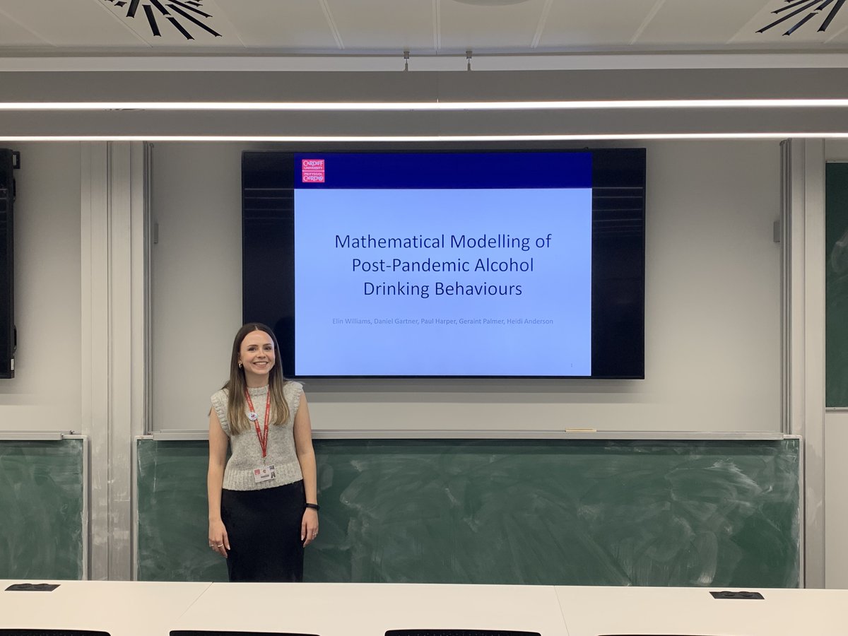Really interesting PGR Talk yesterday given by Elin Williams on using OR methods to model alcohol consumption and its consequences, and a geographical analysis of alcohol consumption in Wales. Well-presented research on an important topic. Well done, Elin 👏