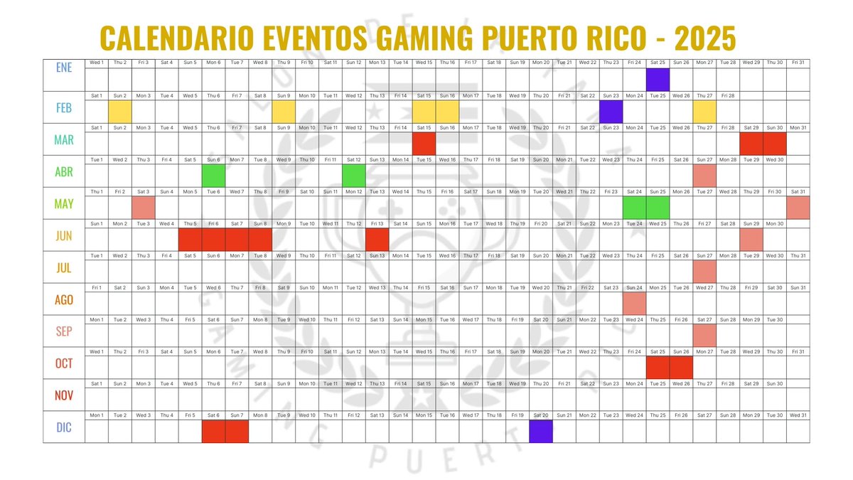 ¡Atención gamers de PR! 

🎮🔥 ¡Ya subimos los eventos gaming que se han encontrado de la isla! 

Si tu evento no está en la lista, ¡déjanos saber y lo añadimos! 

🙌 No te pierdas lo que está pasando en PR.

salonfamagamingpr.org/calendario-de-…

 #GamingPR #EventosGaming #PuertoRico