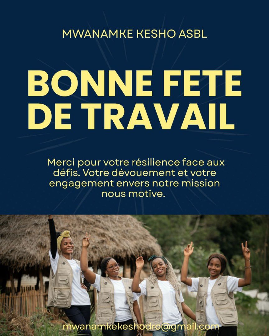 Happy Labor Day to our Team and all workers around the world! 🎉
Today, we honor every worker, especially the young women leading change in Eastern DRC 🇨🇩. Your resilience inspires us all! Let’s celebrate our achievements and continue empowering communities.