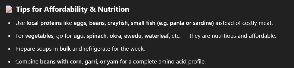 I used the Zero-shot prompting technique on ChatGPT to ask it to "suggest a balanced diet plan for someone who is an average Nigerian and can't afford expensive meals or complex diet." and here are the results. @ALX_AiSK #alx_africa #julienbarbier42 #kalibetre <a href="/lowercase_life/">Danson Kalaghe</a>