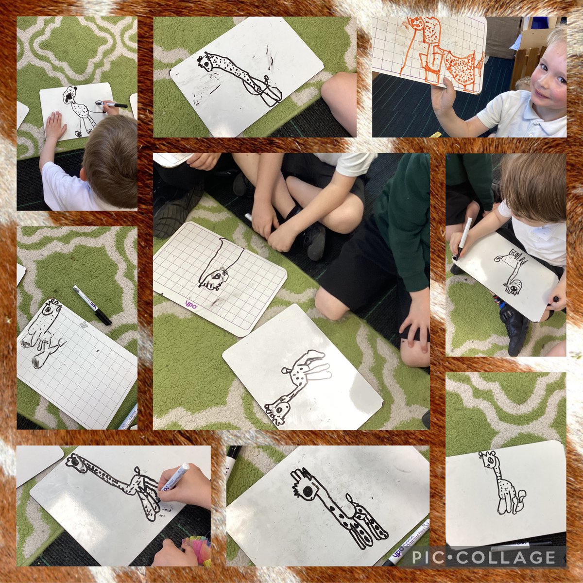 BaderPrimary's tweet photo. Reception have been drawing giraffes to develop their fine motor skills. #BaderReception #finemotorskills #RRSarticle29 https://t.co/R6VnOTVBSV