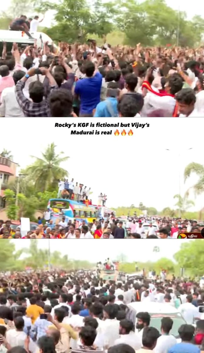 Rocky's KGF is fictional but Vijay's Madurai is Real"😭❤️‍🔥

தனி ஒரு மனிதனின் படை!!❤️‍🔥😭🛐
<a href="/actorvijay/">Vijay</a> 
#Madurai_Welcomes_Thalapathy