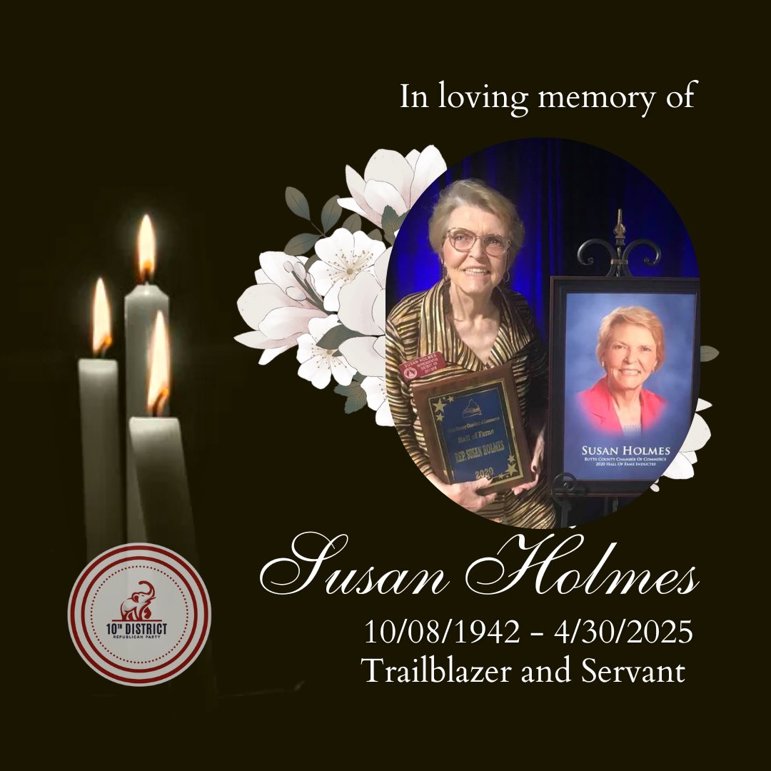 10thDGeorgiaGOP's tweet image. Representative Susan Holmes was a true trailblazer and public servant. She will be missed by all. The 10th District extends our deepest condolences and prayers to her husband, Paul, their children, grandchildren, and friends.