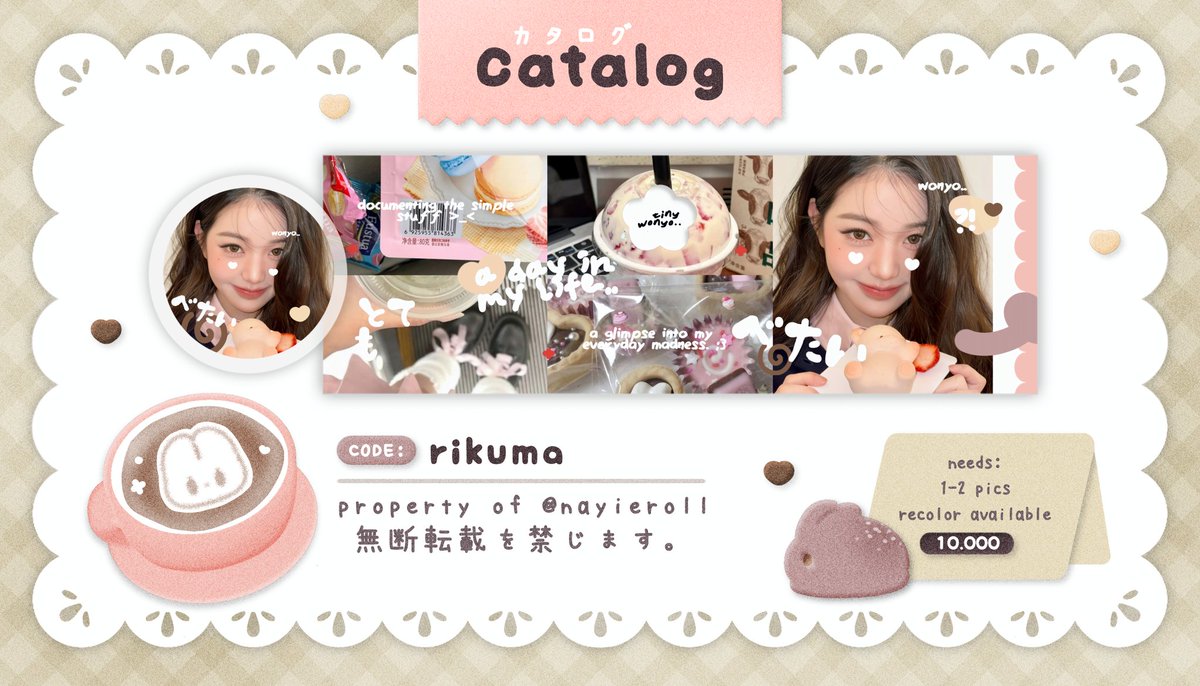 nayieroll's tweet image. ♡ ׁ ₊ help rt? thank you! 💢

aloo teman —timun ⑅ 🍎⭐️ 𓂃 𓈒 kenalin anak baru aku yang siap di ospek, ini dia “Rikuma!” 🌱 jika ada kesamaan dengan BA lain, kasih tau aku ya! ⓘ 𓈃 🍀🖌️ ﹫anyway, this layout UFS yup! 𓂅 ☆ check ALT first! 🥕👧🏻  𓂋  ࣪ 

#zonauang #zonaba