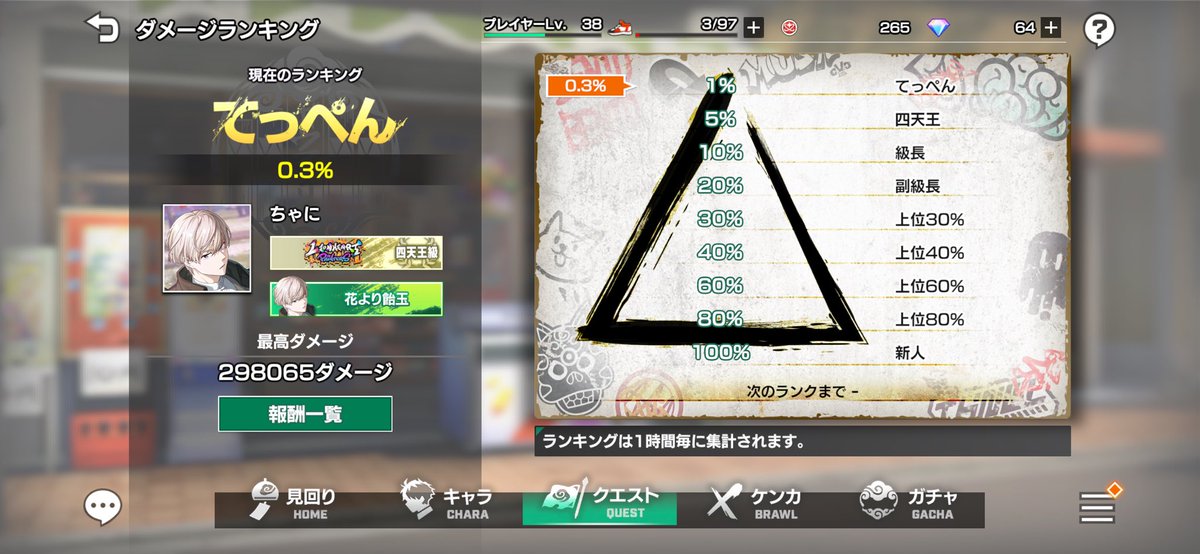 1667APRD005's tweet photo. クリティカルゲー
30000pt更新した⸜(*˙꒳˙*)⸝

#ウィンヒロ https://t.co/IJJN45ml3i