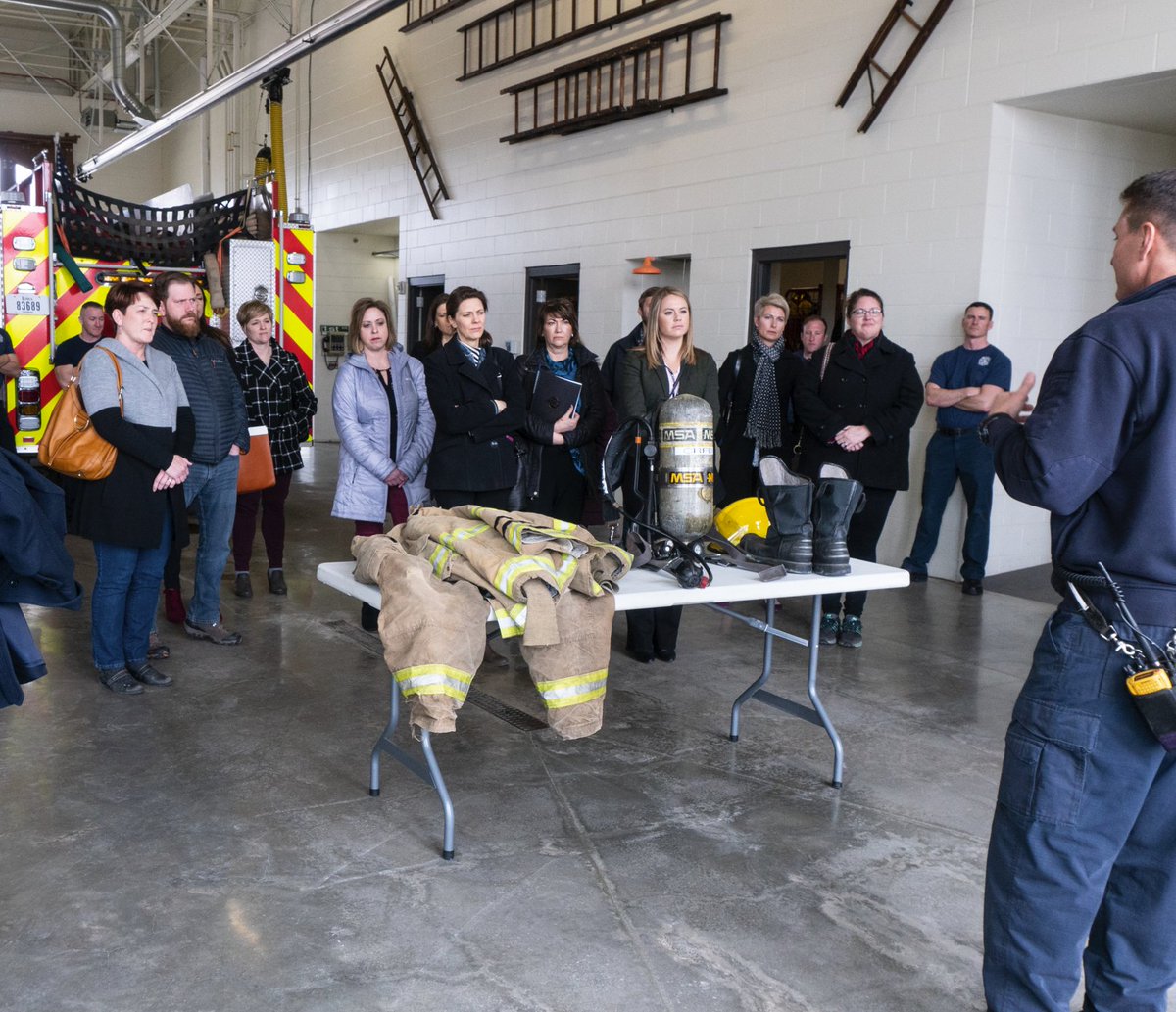 Enjoy a throwback to the 2018-2019 class during their visit to Cedar Rapids! The #LI43 class is in Cedar Rapids today, diving into Public Safety &amp; Security along with Community Preparedness &amp; Response.