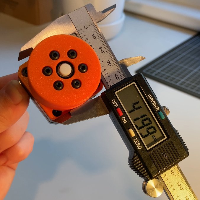 SweepDynamics's tweet image. Our ultra-compact 20:1 cycloidal drive⚙️

✅ Easily 3D printable
✅ Minimal backlash
✅ High torque output

Perfect for robotic arms, automation &amp;amp; more. Fits to all Nema 17 stepper, can make adjustments if needed.