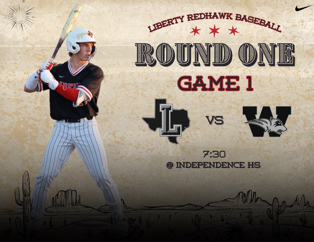 🚨🚨Gameday Alert🚨🚨 

It’s time to blackout Indy tonight for game 1 vs Wakeland! First pitch is at 7:30 tonight. Wear black and be loud RedHawks! 

#HAWKS #BeCritical