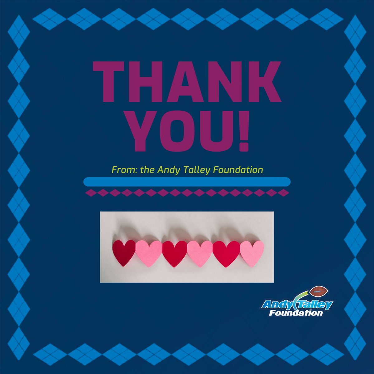 On Thank You Thursday, we would like to show our gratitude to all of our #GetintheGame donors, sponsors, partners, patients and families that make our work so meaningful! #thankyouthursday #thankyou #gratitude #grateful #thankful #andytalleyfoundation