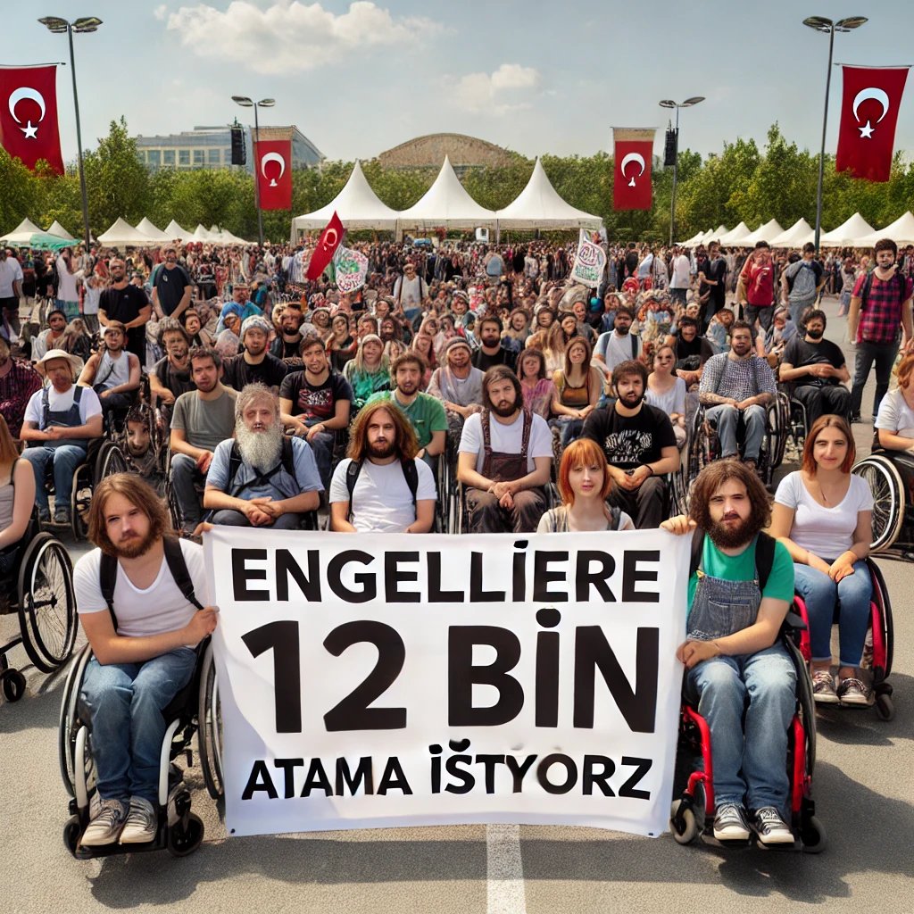 Yunus Gürgen (@yunusg67) on Twitter photo Eşit işe eşit fırsat! Engelli bireylerin atanma hakkı ertelenemez. Engelli çalıştırma kotası yükseltilmeli, EKPSS ek atamaları hemen yapılmalıdır! Adil bir gelecek için ses ver!🇹🇷
#1MAYIS
#EmekVarsaUmutVar
#EngelliHaftasındaAtamaMüjdesi
<a href="/tcailesosyal/">T.C. Aile ve Sosyal Hizmetler Bakanlığı</a> <a href="/MahinurOzdemir/">Mahinur Özdemir Göktaş</a> <a href="/SayimMadak/">Dr. Sevim Sayım Madak 🇹🇷</a> Eşit işe eşit fırsat! Engelli bireylerin atanma hakkı ertelenemez. Engelli çalıştırma kotası yükseltilmeli, EKPSS ek atamaları hemen yapılmalıdır! Adil bir gelecek için ses ver!🇹🇷
#1MAYIS
#EmekVarsaUmutVar
#EngelliHaftasındaAtamaMüjdesi
<a href="/tcailesosyal/">T.C. Aile ve Sosyal Hizmetler Bakanlığı</a> <a href="/MahinurOzdemir/">Mahinur Özdemir Göktaş</a> <a href="/SayimMadak/">Dr. Sevim Sayım Madak 🇹🇷</a>