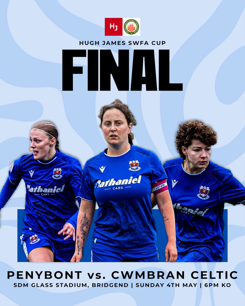 3⃣ DAYS TO GO 📅🏆

Join us at the SDM Glass Stadium on Sunday evening for the Hugh James SWFA Women’s Cup final.

#WeArePenybont
