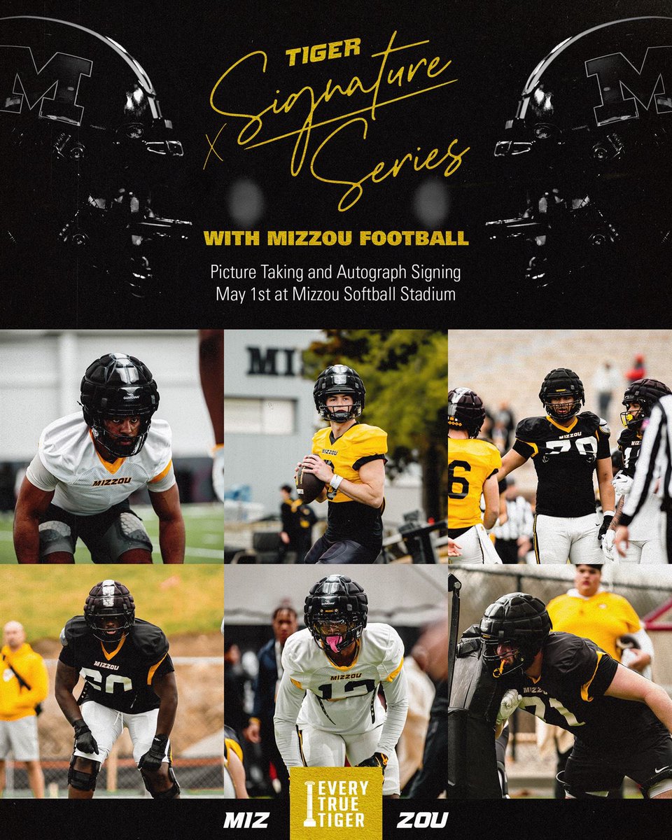 Autographs. Football players. Softball heat. It's all going down today, May 1st, at the Tiger Signature Series—5 PM, weather permitting! 🖋️🏈🥎
#TigerSignatureSeries #MIZ
📅: Thursday, May 1
⏰: 5pm CT
🏟️: Mizzou Softball Stadium