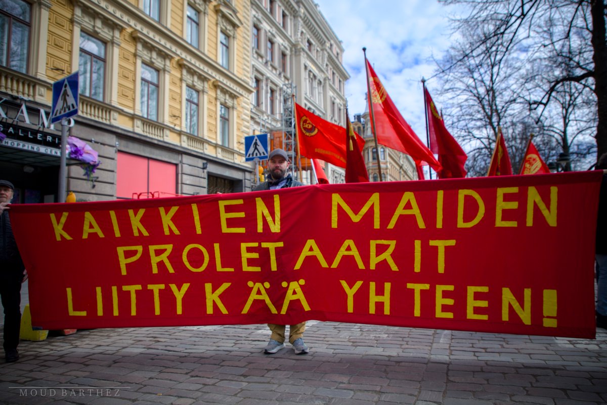 #Helsinki in #Red – #MayDay2025, #Vappu2025

Helsinki’s streets were awash with red as the city’s communist organizations marched, echoing a century-long tradition of advocating for workers’ rights and social justice. <a href="/Kommunistit/">Suomen Kommunistinen Puolue</a> <a href="/SKPLahti/">Lahen Kommunistit</a>
