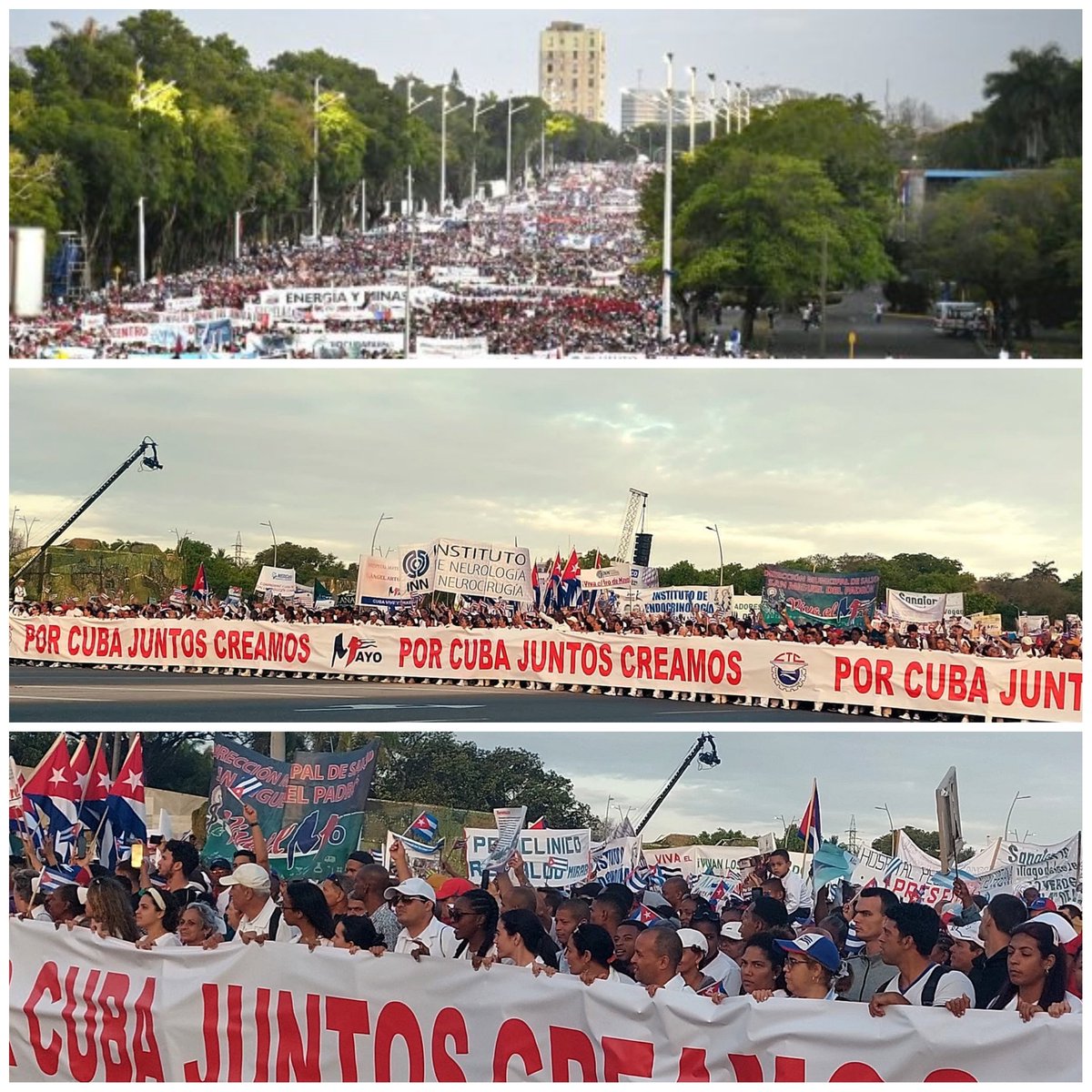🇨🇺 Con unidad y compromiso, los trabajadores de la #Salud marchamos este #PrimeroDeMayo frente a la histórica Plaza de la Revolución.
Jamás defraudaremos la confianza depositada en nosotros por nuestro pueblo: la dignidad no se compra, se construye día a día con hechos.