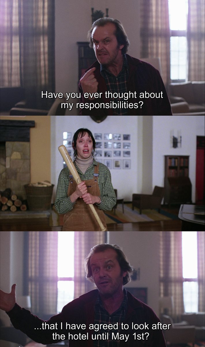 May 1st - Jack Torrance's shift as caretaker of the Overlook Hotel was due to end, with the hotel re-opening on the 15th.

📽️📅 The Shining (1980)