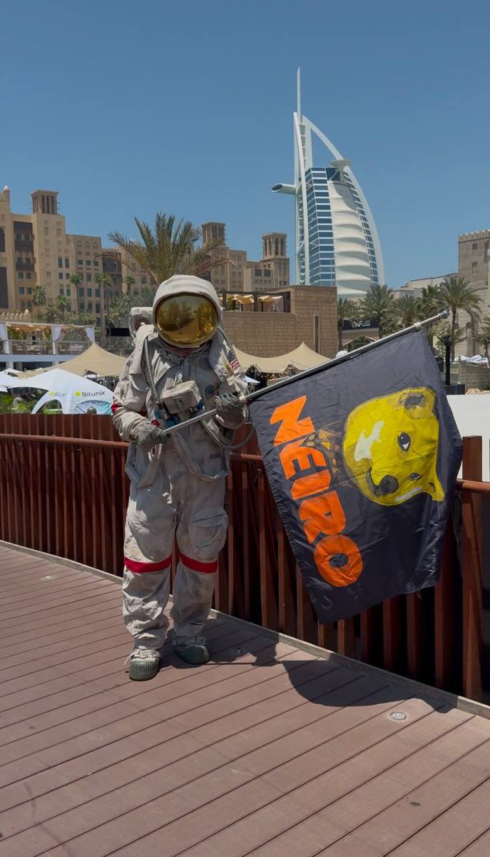 ABC_ether's tweet image. Did you already spot the @neiro Astronaut in Dubai? #Token2049Dubai Also spotted at @binance Clubhouse
