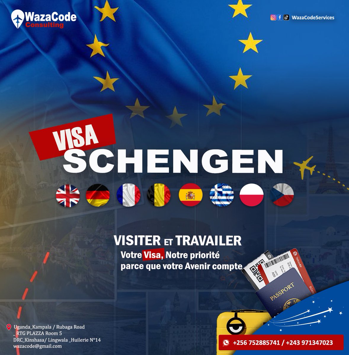 WazaCode_Travel's tweet photo. Happy new month!
Ready to travel? Get your Schengen visa with WazaCode. We make it easy, fast, and stress-free.
#wazacode #schengenvisa #travelmadeeasy #happynewmonth https://t.co/3yhAa0Z7m4