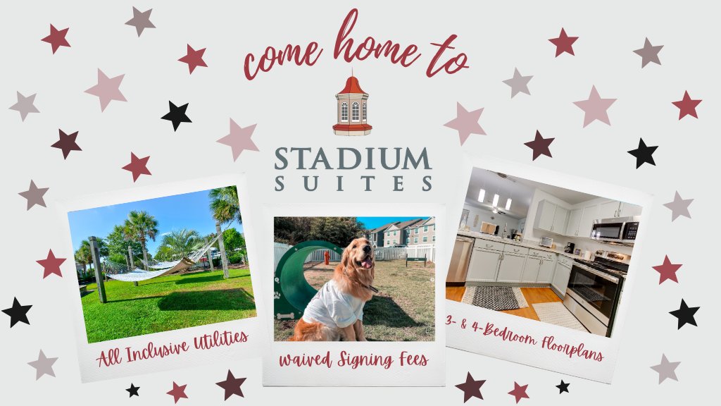Ad: Find your perfect home at Stadium Suites — with all-inclusive utilities, waived signing fees, and spacious 3- &amp; 4-bedroom floorplans! Visit scsuites.com! #GMGads
