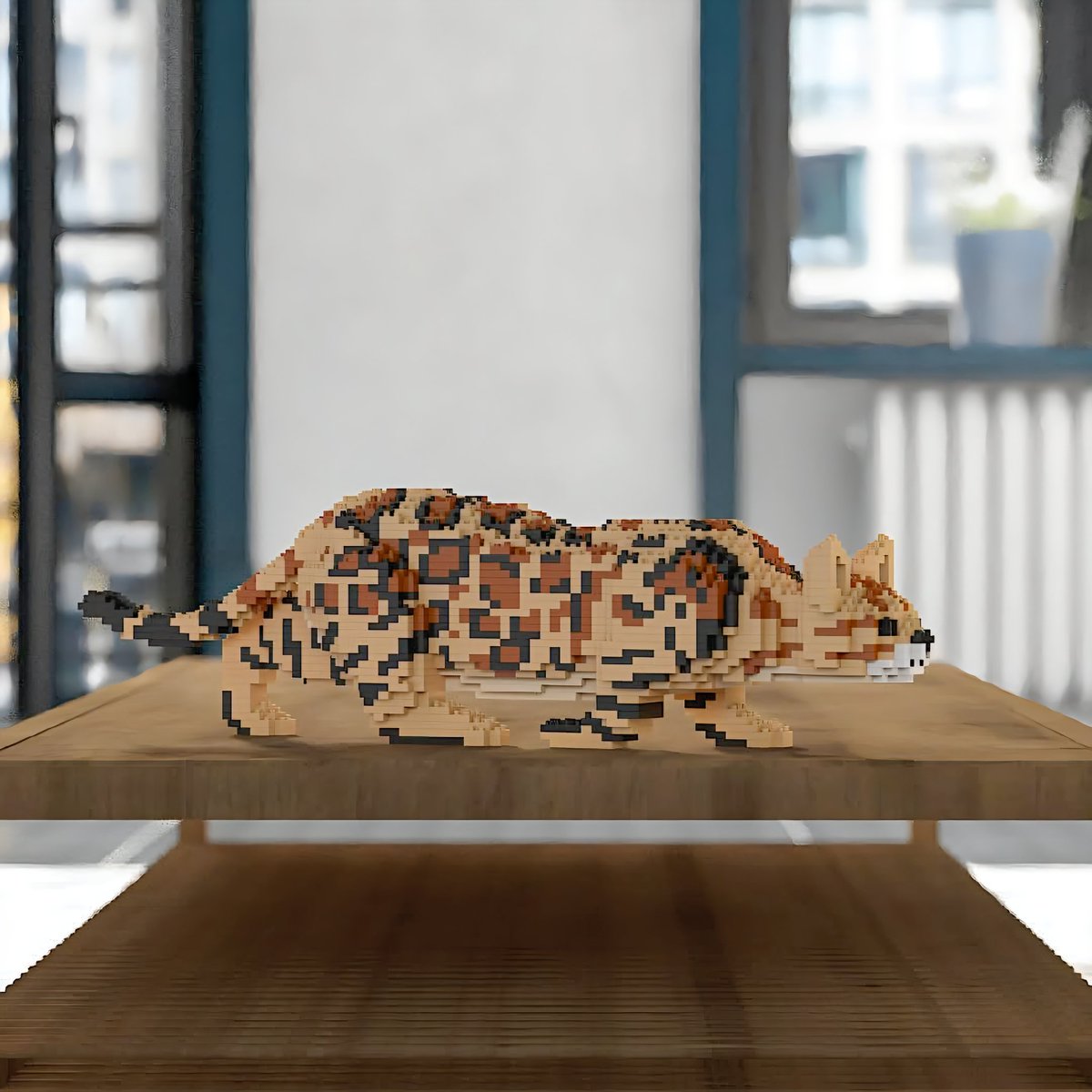 Plotting my next move... probably involves knocking something off this table. 😼
.
.
#SneakyCat #BengalCat #CatBuildingSet #LegoCat #CatToys #FunnyCats #CatLover #InstagramCats #BuildingSets #DIYCat #Bengal  #Catlife #Catoftheday #laminifigs