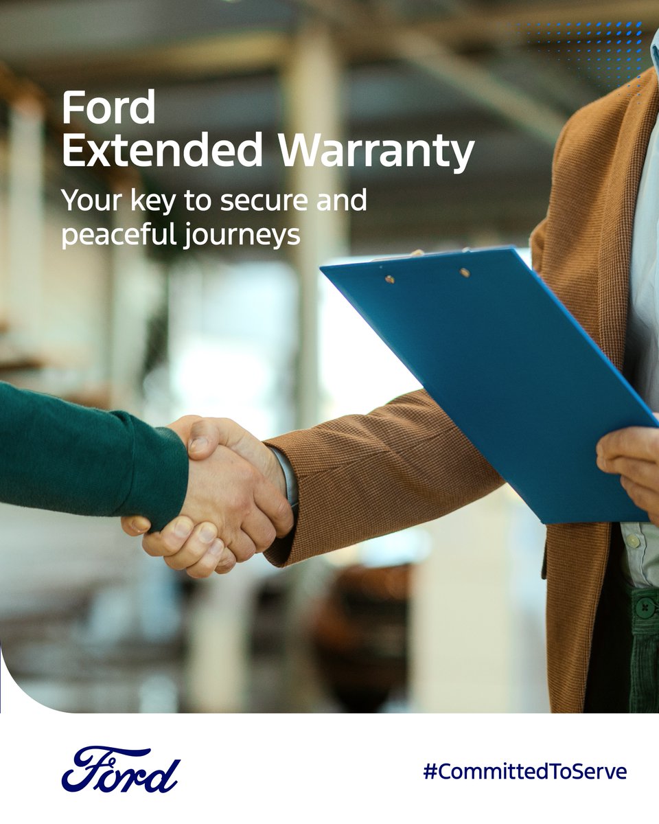 Let your journey be smooth and peaceful always. With coverage similar to factory warranty, Ford Extended Warranty protects you from unexpected mechanical and electrical repair costs. Get yours today CommittedToServe https t.co Hcc2IWjXy6 Let your journey be smooth and peaceful always