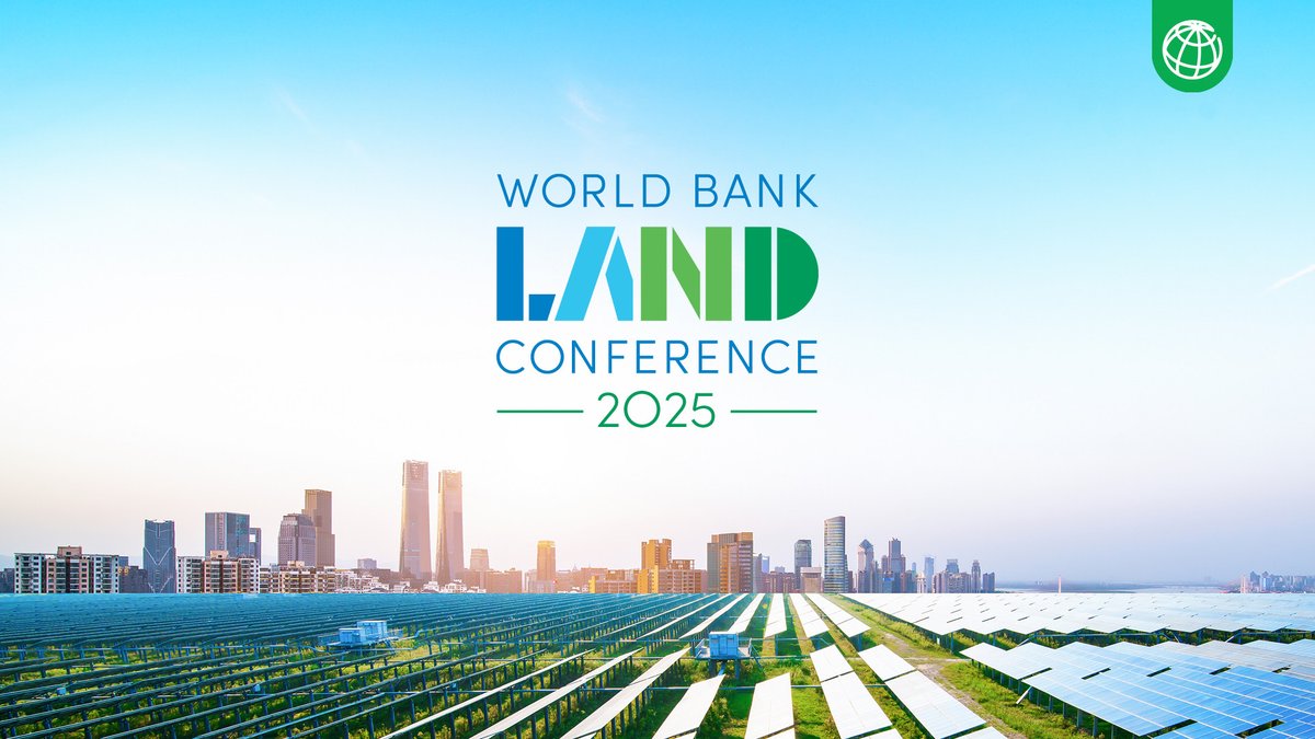 World Bank Climate (@wbg_climate) on Twitter photo Join us online at the 2025 <a href="/WorldBank/">World Bank</a> Land Conference from May 5-8! 🌍
This premier global forum will bring together over 1,000 participants from governments, development partners, civil society, academia, and the private sector.
wrld.bg/eM1g50VL1Ub #LandConf2025 Join us online at the 2025 <a href="/WorldBank/">World Bank</a> Land Conference from May 5-8! 🌍
This premier global forum will bring together over 1,000 participants from governments, development partners, civil society, academia, and the private sector.
wrld.bg/eM1g50VL1Ub #LandConf2025