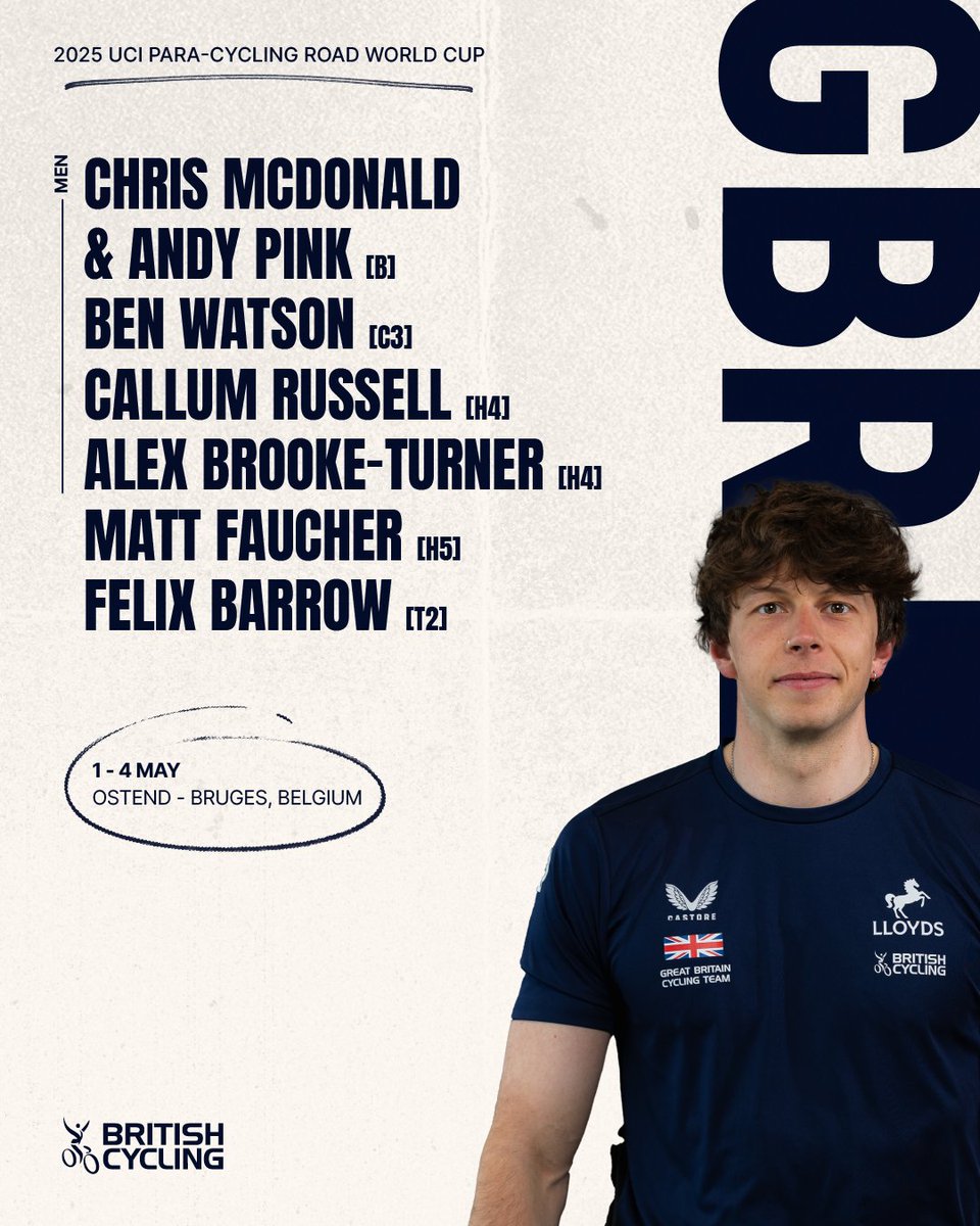 Our Para squad are out in Belgium kicking off their season at the opening round of the UCI Para-cycling World Cup! 🦾

Good luck to all the Brits competing over the weekend 👏