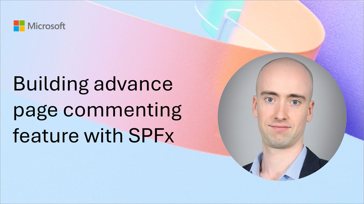 Microsoft 365 Developer (@microsoft365dev) on Twitter photo π‘ Learn how to build an advanced page commenting feature with SPFx!
Let <a href="/aimery_thomas/">Aimery Thomas π²π«</a> show you how to enhance collaboration in SharePoint with a custom commenting experience.
πΊ Watch the demo here β msft.it/6014SRIpg
#Microsoft365Dev #SPFx #SharePoint π‘ Learn how to build an advanced page commenting feature with SPFx!
Let <a href="/aimery_thomas/">Aimery Thomas π²π«</a> show you how to enhance collaboration in SharePoint with a custom commenting experience.
πΊ Watch the demo here β msft.it/6014SRIpg
#Microsoft365Dev #SPFx #SharePoint