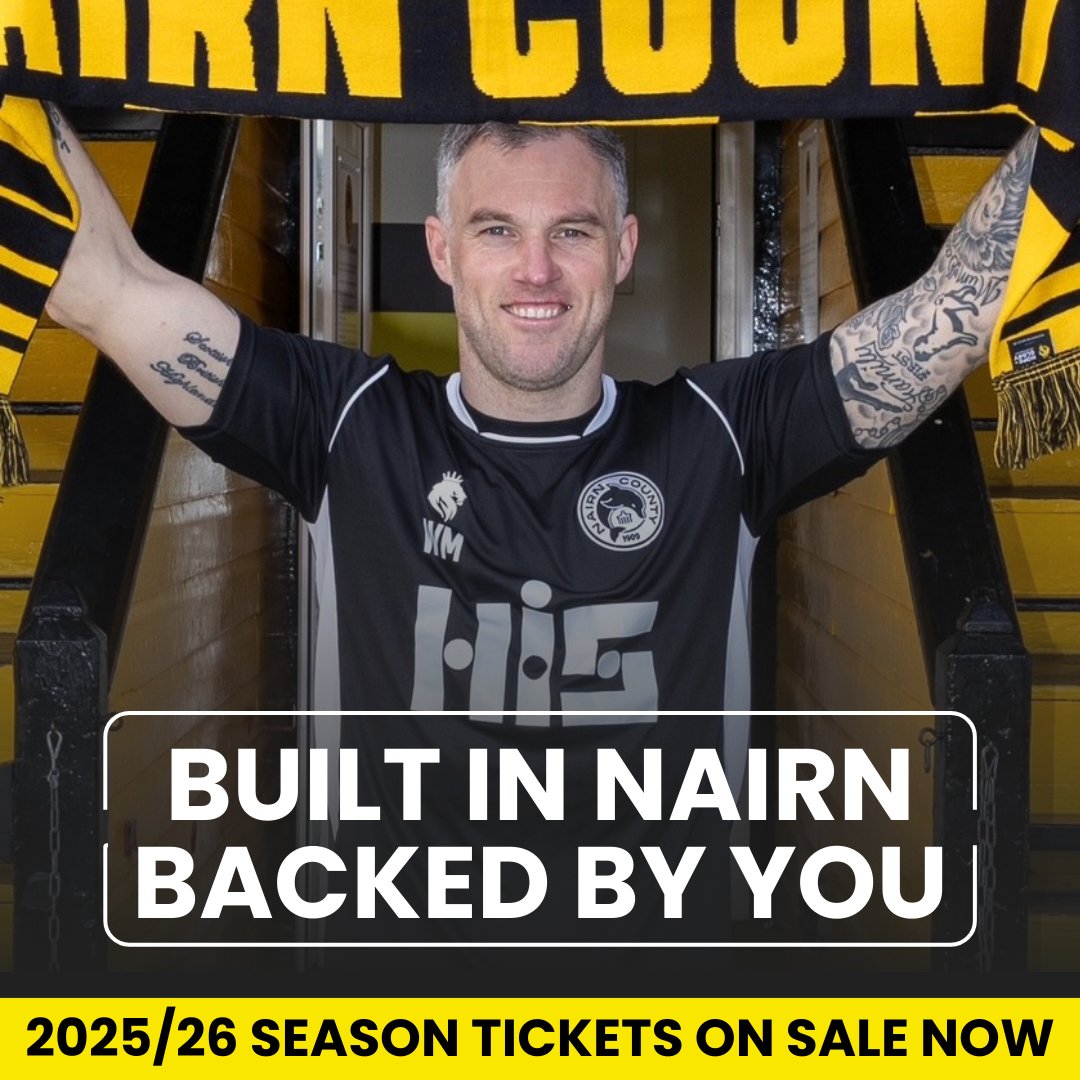 NairnCounty's tweet photo. Built in Nairn
Backed By You

Get your Nairn County Season Ticket for next season and support Toshy and the team.

It is an exciting new era at Station Park. We have frozen season ticket prices are frozen yet again.

£140 for adults
£75 for over-65s
£75 for 16-18 year olds

Under-16s continue to get free entry.

Season tickets are currently available via our ticketing platform Fanbase and are the easiest way to buy.

Physical season tickets will be available at our pre-season friendlies.

Season ticket sales are important to every club. Get yours here: https://t.co/svXpotlTFd