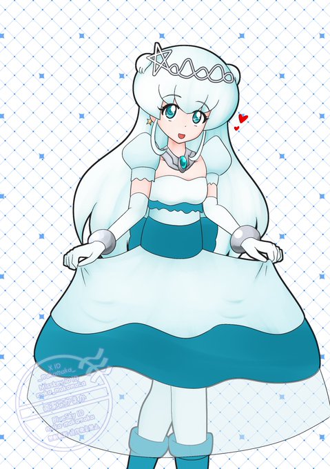 うちの子スピカの大人&姫ドレスバージョンを描いてみました 