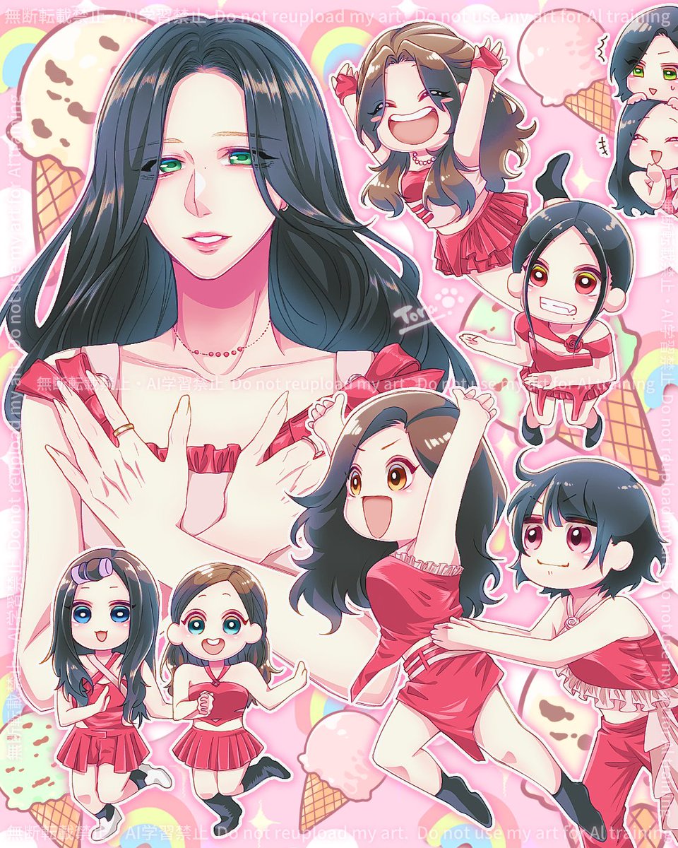 Aomatsu385's tweet photo. 何が好き？😋🍨💓✶⋆.˚꩜ .ᐟ˙⋆✶
#TWICE #TwiceFanart #트와이스 https://t.co/bFq0WosZ3U