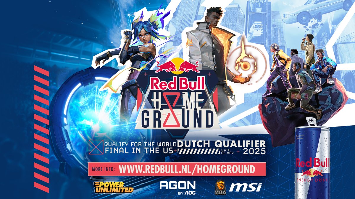 Vanavond vindt de eerste Qualifier van Red Bull Home Ground plaats! 

Schrijf je nog snel in! 

win.gs/RBHGNLQ1

#redbullhomeground #valorant #gaming #geeftjevleugels