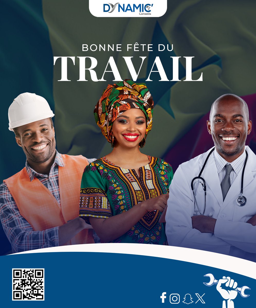 DYNAMICONSEILS's tweet photo. En ce 1er mai, nous rendons hommage à celles et ceux qui, chaque jour, œuvrent avec passion, persévérance et courage.
Bonne fête!
 #travailleur #travail #employes #Salaries #Entreprise #femmesleaders #homme #jeunes #managers #kebetu https://t.co/jFa8f3Hges
