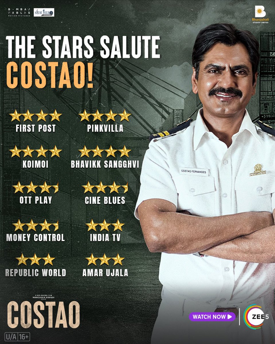 Bhanushali Studios Limited (@bsl_films) on Twitter photo Costao just dropped an anchor… right into a sea of stars🌟
#Costao streaming now, only on #ZEE5.
#CostaoOnZEE5
<a href="/Nawazuddin_S/">Nawazuddin Siddiqui</a> <a href="/bapat_priya/">Priya Bapat</a> <a href="/hussainthelal/">Hussain Dalal</a> #KishorKumarG <a href="/GaganDevRiar/">Gagan Riar</a> <a href="/sejtherage/">sejal shah</a> <a href="/vinodbhanu/">Vinod Bhanushali</a> #BhaveshMandalia #KamleshBhanushali <a href="/shyamchilling/">Shyam Sunder</a> #FaizuddinSiddiqui Costao just dropped an anchor… right into a sea of stars🌟
#Costao streaming now, only on #ZEE5.
#CostaoOnZEE5
<a href="/Nawazuddin_S/">Nawazuddin Siddiqui</a> <a href="/bapat_priya/">Priya Bapat</a> <a href="/hussainthelal/">Hussain Dalal</a> #KishorKumarG <a href="/GaganDevRiar/">Gagan Riar</a> <a href="/sejtherage/">sejal shah</a> <a href="/vinodbhanu/">Vinod Bhanushali</a> #BhaveshMandalia #KamleshBhanushali <a href="/shyamchilling/">Shyam Sunder</a> #FaizuddinSiddiqui