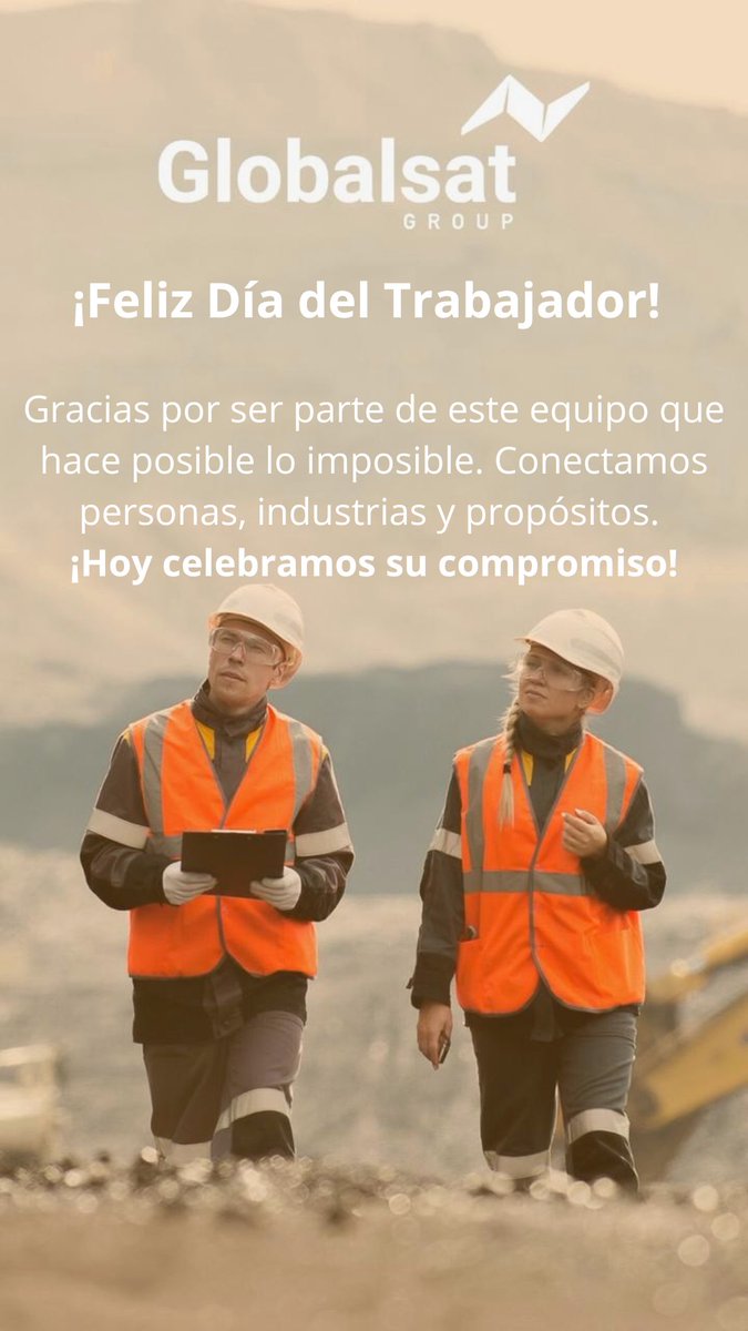 🌎 En Globalsat Group, celebramos el Día del Trabajador reconociendo lo que nos impulsa cada día: el compromiso, la dedicación y el talento de nuestro equipo. 🛰️ 🔝 

Gracias a quienes, desde distintas geografías y especialidades, hacen posible que sigamos conectando personas,