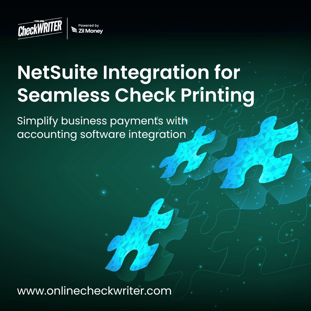 webcheckwriter's tweet image. OnlineCheckWriter.com - Powered by Zil Money streamlines check printing via integration with NetSuite. Save time and pay smarter!
Learn more: onlinecheckwriter.com/online-check-w…
Click here for interactive demo: onlinecheckwriter.storylane.io/share/s3d0aiwh…
#NetSuiteIntegration #CheckPrinting