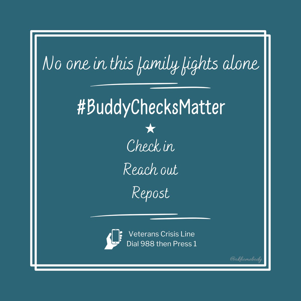 🇺🇸 Thursday✅VETERAN BUDDY-CHECKS✅RH 🇺🇸 Good morning, family. Today, may I remind each of you that you are needed, you are supported, and you are worth fighting for. Reach out if you are struggling- you are not alone here. I love all y’all! ❤️🤍💙
⭐️Veterans Lives Matter ⭐️